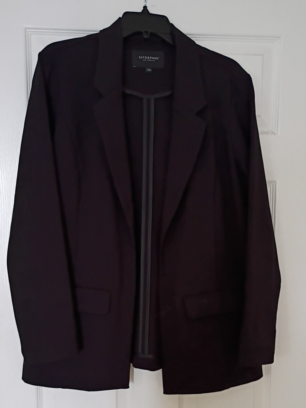Liverpool Women's Black Blazer - Open Front, L